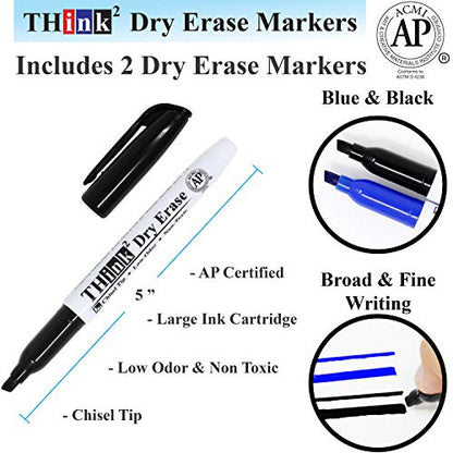 [24 Pack] Think2 Pens & Markers Supply Kit. Includes 3 Highlighter, 4 Permanent Markers, 2 Dry Erase Markers, 12 Color Gel Pens and 3 Retractable gel pens Supplies - color: Variety Pack