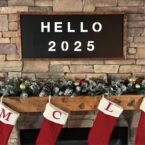 Large Letter Stencils 36pcs 6 Inch Number Alphabet Reusable Plastic Templates Craft Stencil Paint Template Signs for Road, Wall, Wood, Mailbox（6in） - size: 6in