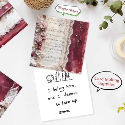 Scrapbook Paper, 24 Sheets 6"×6" 160gsm Single-Sided Patterned Cardstock - color: 24 sheets-pearl lace