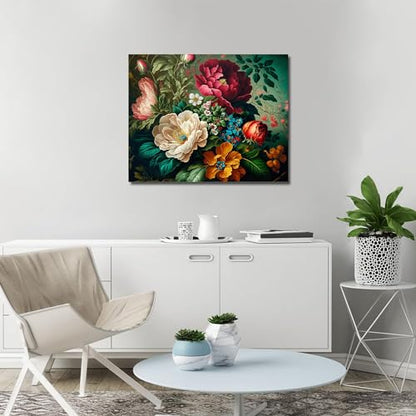 Arttoplus Flower Paint by Numbers Kit for Adults Canvas 16x20 inch - color: MT12500-US