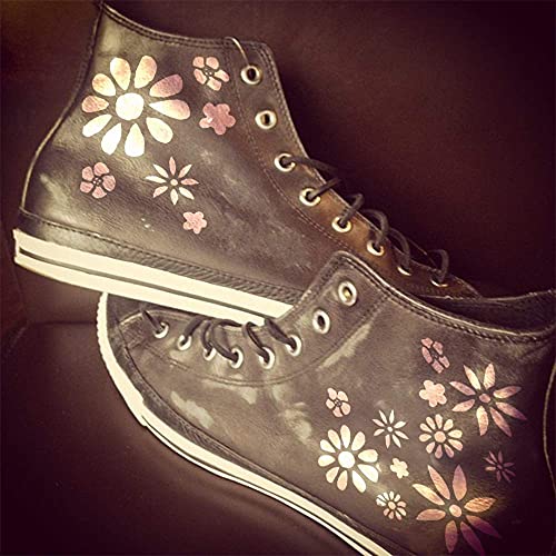 DLY LIFESTYLE Boho Stencil - Small Flowers - 7x7 Inches - DIY Art and Craft - Canvas, Paper, Fabric, Walls, Furniture - color: Boho Flowers 7"x7"