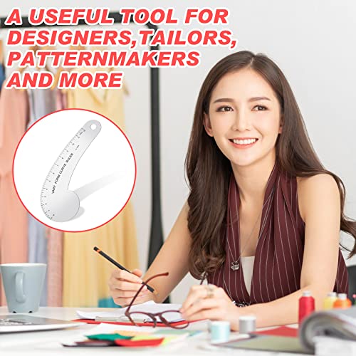 Vary Form Curve Ruler Solid Aluminum French Hip Curve Ruler for Measuring Sewing Design Making