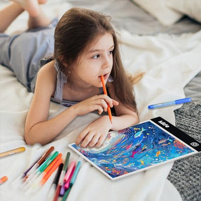 Mlife A5 Diamond Art Painting Light Board-Drawing Copy Board Light Box For Tracing, LED Light Table For Diamond Art Painting,USB Powered Ultra-Thin Light Pad For Sketching, Animation,Embroidery,Tattoo - style: A5