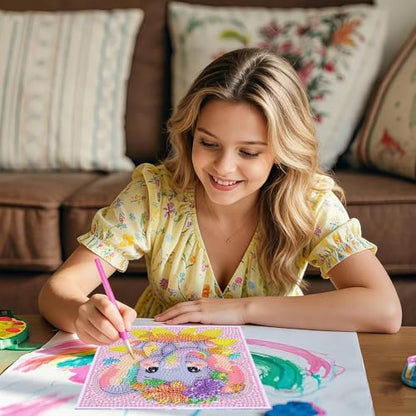 PERFECTSIGHT Cute 5D Diamond Art Kits, Kawaii DIY Painting Art for Adults Teen, 4 Pack Diamond Arts and Crafts Sets, Big Gem Full Drill Diamond Dots for Women (Elephant+Turtle+Cow+Owl) - style: Elephant+Turtle+Cow+Owl