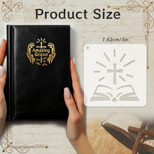 72 PCS 3x3 Inch Religion Christian Stencils for Painting - Religious Jesus Christ Cross Angels God Reusable Painting Templates on Wood, Glass, Fabric, Window Door Decor DIY Decoration - style: 72PCS Religion