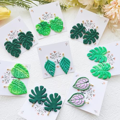 Leaf Shape Polymer Clay Cutters Set – Molds and Clay Cutters for Polymer Clay, Botanical Clay Earring Tools - color: B color