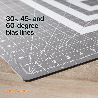 Fiskars 24" x 36" Self Healing Cutting Mat for Quilting & Sewing, 3-Pack - color: Gray, size: 24"L x 36"W Pack of 3