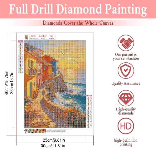 DOTZSO 6 Pack Landscape Diamond Painting Kits Art Adults Beginner 12x16 in | Painting Kit,Crafts DIY 5D Diamond Art Packs Kits.Full for Adults Beginner,Home Wall Decoration Gift - color: landscape2