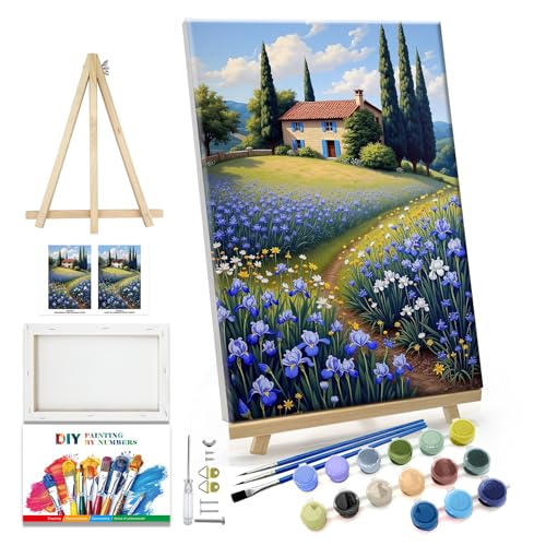 JOOZ Landscape Paint by Numbers Kit for Adults with Frame, 8x12 Inch - color: Landscaoe 076