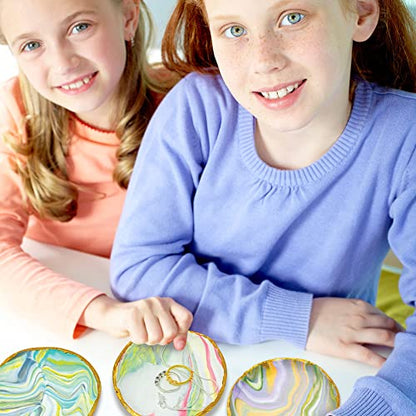 JOiFULi Make Your Own Clay Jewelry Bowls Arts and Crafts Kit for Girls Kids Ages 8 9 10 11 12 Years Old (Pack of 2) - size: small (Pack of 2)
