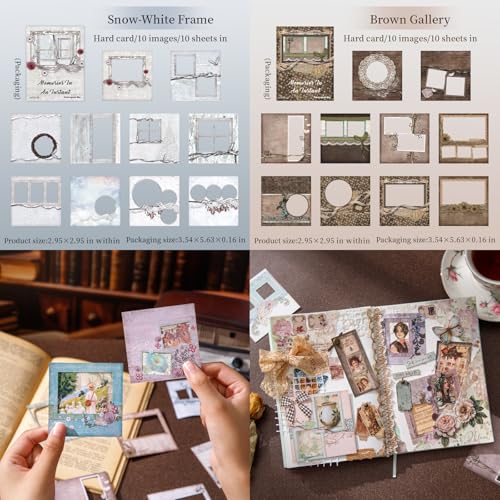 60 Sheets Romantic Floral Frame Stickers for Scrapbooking - color: Memories in an Instant