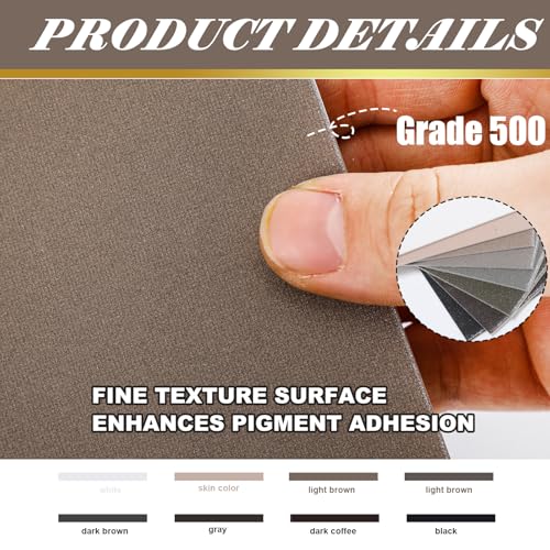 Fuyoooo 24 Sheet Sanded Pastel Paper for Artists 500 Grit Sanded Paper for Art Dry Painting Oil Pastel (9 x 12 Inch,Neutral Earthy Tones) - color: Neutral Earthy Tones