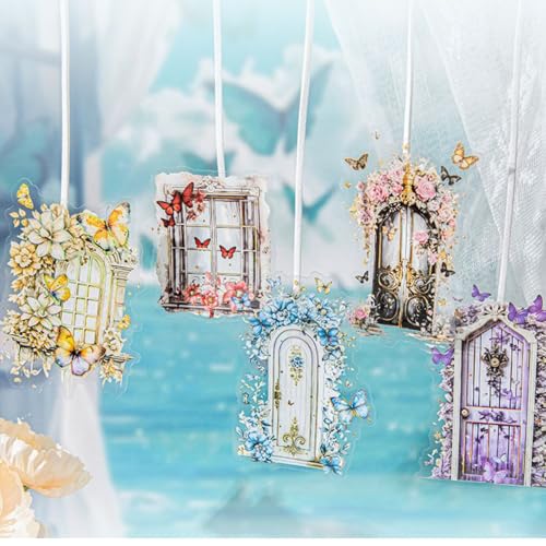 60 Pcs Gold Holographic Butterfly Window Stickers for Scrapbooking - color: Butterfly Dancing Window