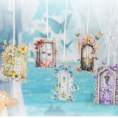 60 Pcs Gold Holographic Butterfly Window Stickers for Scrapbooking - color: Butterfly Dancing Window