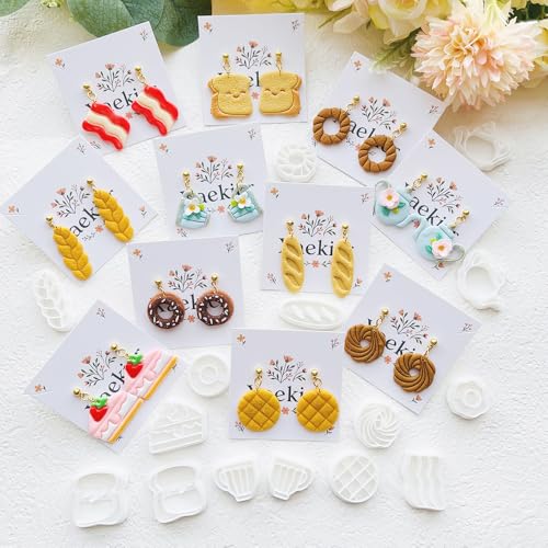 Food Shape Polymer Clay Cutters Set – Molds, Clay Cutters for Polymer Clay, Clay Earring Tools（Non-Food Items） - color: E color