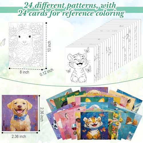 Sherr 24 Pcs Pre Drawn Canvas for Painting Adult Pre Printed Canvas Bulk Sip and Paint Kit Stretched Panels Paint Set for Theme Valentine Painting Night Party Favor(Carton Animal,8 x 10 Inch) - size: 8 x 10 Inch, style: Carton Animal