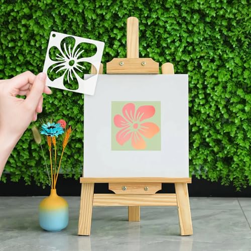 80 Pack Reusable Painting Stencils, DIY Craft Stencil Set in Multiple Sizes, Plastic Templates for Drawing on Wood, Fabric, Canvas, Wall, Scrapbooking, Art & Home Decor