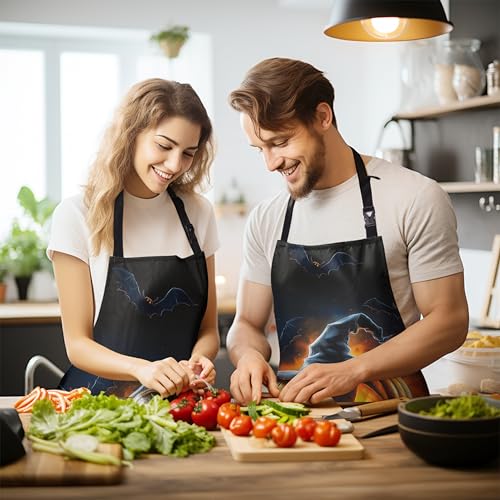 Halloween Aprons Jack-O-Lantern Apron with Pockets Adjustable Neck Strap Spooky Bat Pumpkin Holiday Kitchen Chef Apron for Cooking Barbecue Baking Sewing Crafting - color: Halloween Pumpkin-a