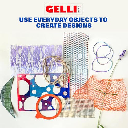 Gelli Arts 4" x 6" Gel Printing Plate – Reusable Gel Printing Plate, Printmaking Supplies, Monoprinting at Home, Arts and Crafts – Easy Cleaning & Storage – Made in the USA - size: 4" x 6"