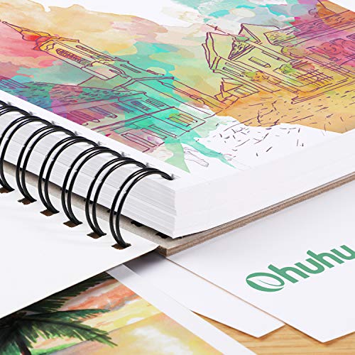 Ohuhu 16.5"x11" Marker Paper Pad Art Sketchbook for Drawing and Sketching | XL A3 Large Sketch Book -120 LB/200 GSM Smooth Drawing Paper -48 Sheets/96 Pages -Spiral-Bound Sketch Pad for Alcohol Markers - size: 16.5" x 11"