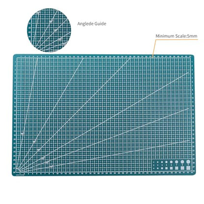 New A3 Double Side Craft Cutting Mat Cutting Board Sewing Pad Artist Carving Tools Handmade Crafts DIY Props (Green) - color: Green