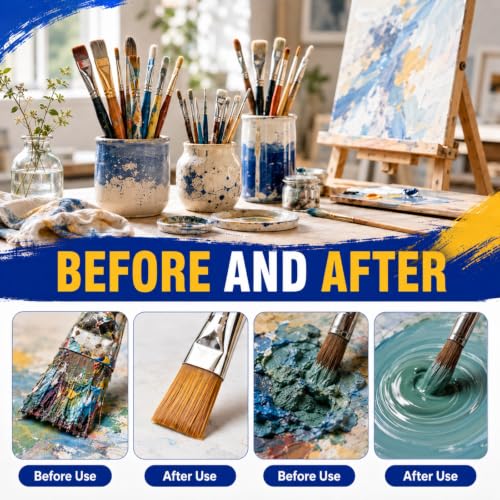 Odorless Mineral Spirits 100ml, Premium Paint Thinner for Oil Painting, Effective Oil Paint Brush Cleaner for Artists, Students, Studio & Classroom Oil Painting Supplies