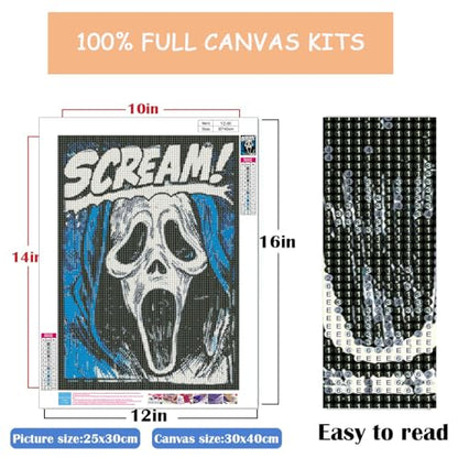 5D Full Drill Halloween Diamond Art Painting Kits for Adults Beginners - color: YZ-90-01
