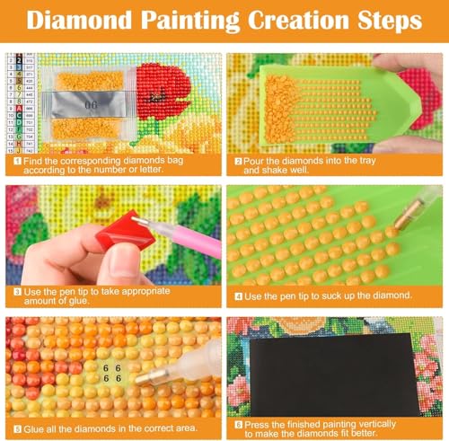 RYMILIE Cat Diamond Art Kits for Adults Diamond Painting Kit 12x16in - color: RM-ZSH-129