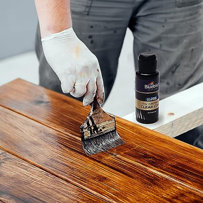 Bluebird Polyurethane Clear Coat for Furniture, Paintings, Water-Based Professional Varnish (Gloss, 3.4 Fl Oz) - color: Gloss, size: 3.4 Fl Oz