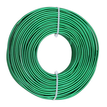9 Gauge Aluminum Craft Wire, 100 Feet 3mm Bendable Metal Wire for Jewelry Making, Sculpting and Floral Design, Soft Armature Wire for DIY Crafts (Green) - size: 9 Gauge(3mm), style: Green
