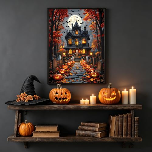 bleihum Halloween Ghost Paint by Numbers Kit for Adults 16x20inch - color: MT23134-US