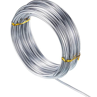 1 Roll Tecunite Aluminum Wire Craft Wire, 10 M X 2 mm, Silver | TecUnite Aluminum Craft Wire for Sculpting,10 M X 2 Mm,Silver,1 Roll - color: Silver, size: 10000 mm x 2 mm