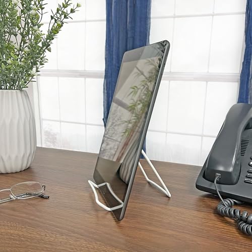 GIBSON HOLDERS 3A Adjustable White Wire Display Easel, 3.625" W x 4" D x 8.75" H, Pack of 12 - size: 12-Pack