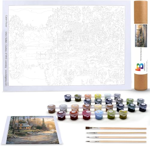 Ledgebay Paint by Numbers Kit for Adults, 16x20 Unframed Canvas - color: Mystic Hour, size: 16" x 20" Unframed