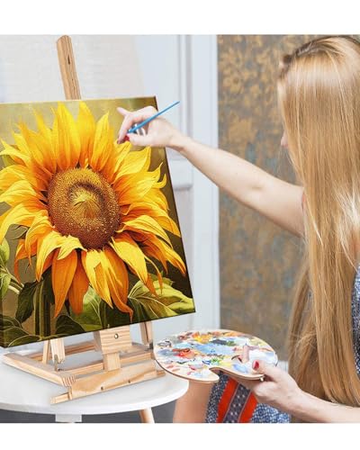 Blissroot Framed Paint by Numbers Kit for Adults Beginner &Kids Ages 8-12, 10x10inch Sunflower Paint by Numbers with Frame,Small Sunflowers Paint by Number Framed Canvas (Without Easel) - color: BR007F, size: 10"x10"
