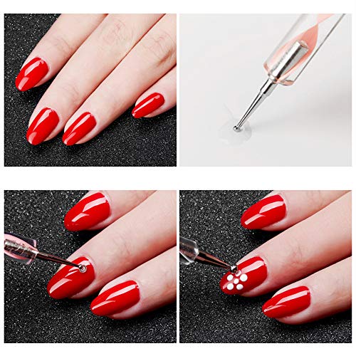 5 pc 2 Way Dotting Pen Tool Nail Art Tip Dot Paint Manicure kit (5PC) - size: 5 Count (Pack of 1)