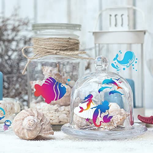 Augshy 56 Pieces Small Summer Sea Ocean Beach Stencils for Painting Crafts | Plastic, Kids Wall Floor Home Decor, Drawing Rock Painting Scrapbooking, Reusable Marine Animal Pattern Shapes, 3 Inch - style: Ocean Creatures