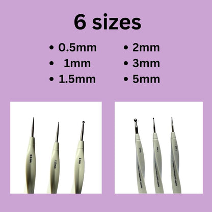 3 pc Stylus Set with Size Numbers - Dotting Tools - Happy Dotting Company - Dot Mandala Art - Very fine Stylus 0.5 to 5mm