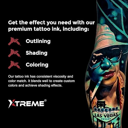 Xtreme Tattoo Ink Wetting Solution, Ultimate Solution to Keep Inks Fresh and Vibrant, Sterile, Vegan, Water-Based, Acrylic-Free (12 oz) - size: 12 fl oz