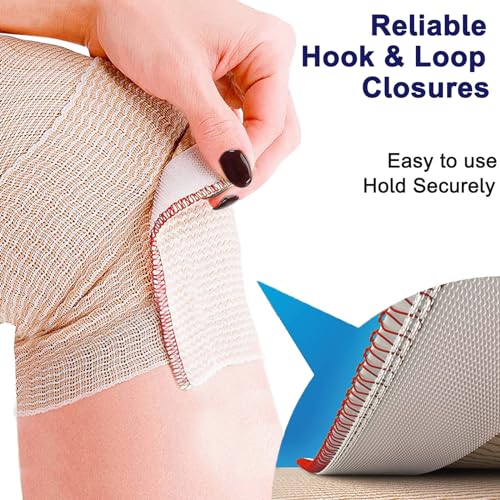 24 Pack Elastic Bandage Wrap 3” Bandage Wrap with Hook and Loop Closure on Both Ends Self Adhesive Bandage Wrap for Sports, Medical, and Injury Recovery - size: 3 Inch