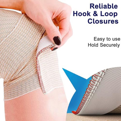 24 Pack Elastic Bandage Wrap 3” Bandage Wrap with Hook and Loop Closure on Both Ends Self Adhesive Bandage Wrap for Sports, Medical, and Injury Recovery - size: 3 Inch