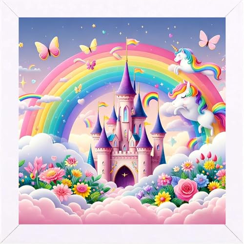 JAKI Diamond Art Painting Kits for Adults Castle 13.8x13.8inch | Diamond Art for Adults Cartoon,Full Drill Diamond Art Kits for Gift Home Wall Decor - color: YRZH-014