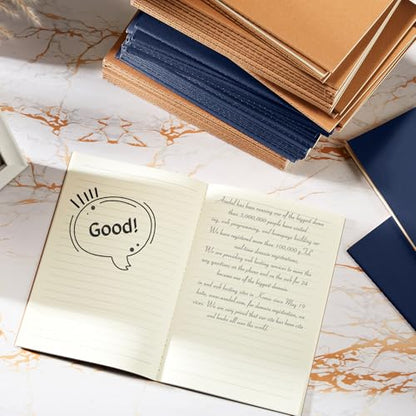 Mimorou 100 Pcs A5 Journals Notebooks Bulk,Brown, Navy,Lined - color: Brown, Navy, style: Lined