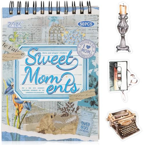 Uideyvi Sweet Series Sticker Scrapbooking Supplies for Junk Journal, 25 Sheets Washi Stickers and 25 Sheets PET Stickers(TZ-010-004) - color: Sweet Series