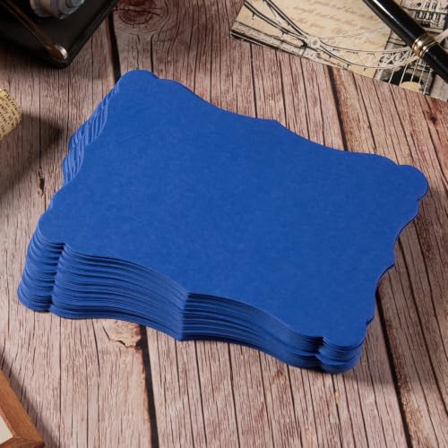 50 Pack Blank Kraft Greeting Cards, Blue, 5x7IN | Thick Cardstock Paper, For DIY Gift Cards, Menus, Baby Shower Invitations, - color: Blue, size: 5x7IN