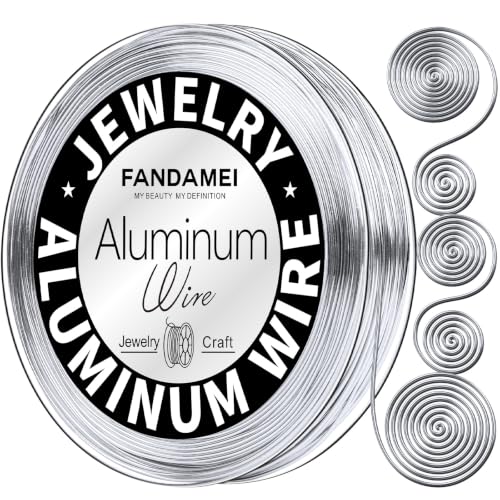 FANDAMEI Craft Wire 18 Gauge 82 Feet, Silver Wire for Jewelry Making, Aluminum Wire for Crafts, Sculpting, Beading. Metal Bendable for DIY, Christmas Floral Craft, Decoration, Jewelry Making - size: 18 Gauge