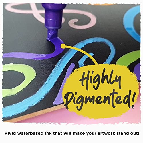10 Metallic Chalkboard Markers for Blackboard - Window Chalk pens - 6mm Tip - size: Bold Tip - 6mm