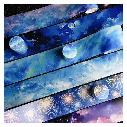PET Tape Stickers for Journaling Supplies, Sky Tape Stickers for Scrapbook - color: Island