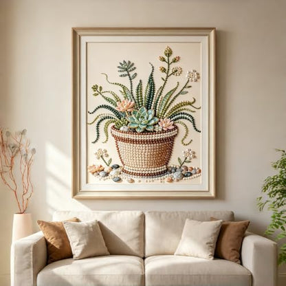 Plant Pearl Painting Kits for Adults, Diamond Art Painting 12x16In - color: PL08-1