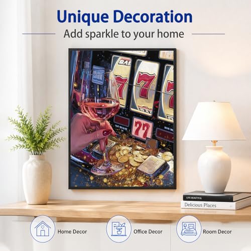 Diamond Art Kits for Adults, Wine Glass Diamond Painting, 12x16 Inch - color: 03-Wine Glass